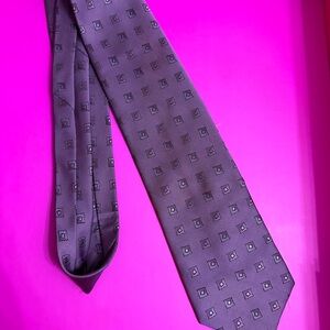 Authentic Hermes Mens Tie $388 Silk Purple Blue